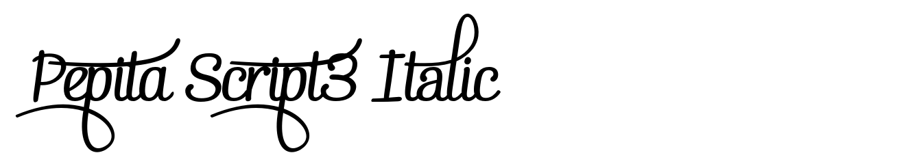 Pepita Script3 Italic